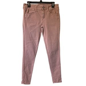 American Eagle pink mid rise jeggings women’s size 6
